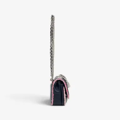 Chanel Chanel Black Tweed Canvas Lambskin Single Flap Shoulder Bag by The Solist | Thumbnail 5 Chanel Chanel Black Tweed Canvas Lambskin Single Flap Shoulder Bag by The Solist | Thumbnail 5