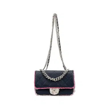 Chanel Chanel Black Tweed Canvas Lambskin Single Flap Shoulder Bag by The Solist | Thumbnail 1 Chanel Chanel Black Tweed Canvas Lambskin Single Flap Shoulder Bag by The Solist | Thumbnail 1