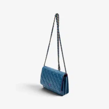Chanel Chanel Classic Blue/Purple Lambskin Leather Chain Wallet by The Solist | Thumbnail 2 Chanel Chanel Classic Blue/Purple Lambskin Leather Chain Wallet by The Solist | Thumbnail 2