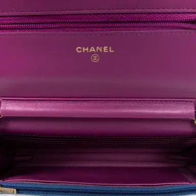 Chanel Chanel Classic Blue/Purple Lambskin Leather Chain Wallet by The Solist | Thumbnail 8 Chanel Chanel Classic Blue/Purple Lambskin Leather Chain Wallet by The Solist | Thumbnail 8