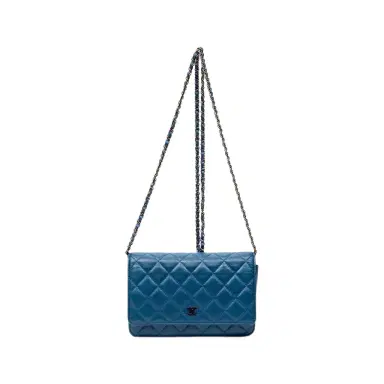 Chanel Chanel Classic Blue/Purple Lambskin Leather Chain Wallet by The Solist | Thumbnail 1 Chanel Chanel Classic Blue/Purple Lambskin Leather Chain Wallet by The Solist | Thumbnail 1