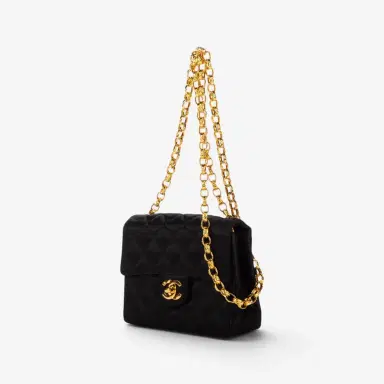 Chanel Chanel Classic Mini Timeless Black Satin Canvas Square Flap Bag by The Solist | Thumbnail 2 Chanel Chanel Classic Mini Timeless Black Satin Canvas Square Flap Bag by The Solist | Thumbnail 2