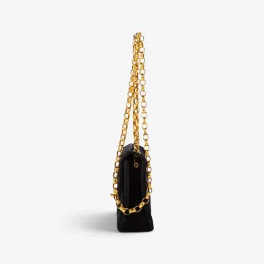 Chanel Chanel Classic Mini Timeless Black Satin Canvas Square Flap Bag by The Solist | Thumbnail 3 Chanel Chanel Classic Mini Timeless Black Satin Canvas Square Flap Bag by The Solist | Thumbnail 3