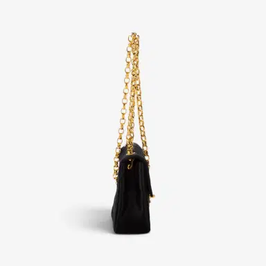 Chanel Chanel Classic Mini Timeless Black Satin Canvas Square Flap Bag by The Solist | Thumbnail 5 Chanel Chanel Classic Mini Timeless Black Satin Canvas Square Flap Bag by The Solist | Thumbnail 5