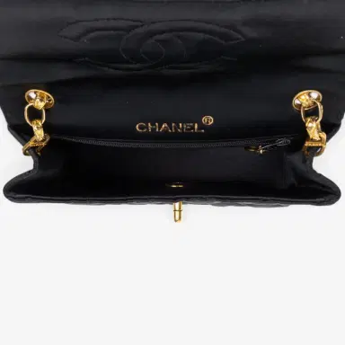 Chanel Chanel Classic Mini Timeless Black Satin Canvas Square Flap Bag by The Solist | Thumbnail 7 Chanel Chanel Classic Mini Timeless Black Satin Canvas Square Flap Bag by The Solist | Thumbnail 7