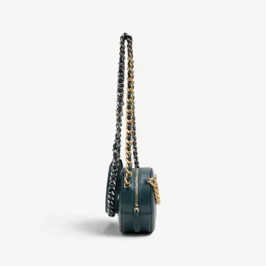 Chanel Chanel Dark Green Lambskin Leather Mini 19 Round Chain Clutch by The Solist | Thumbnail 3 Chanel Chanel Dark Green Lambskin Leather Mini 19 Round Chain Clutch by The Solist | Thumbnail 3