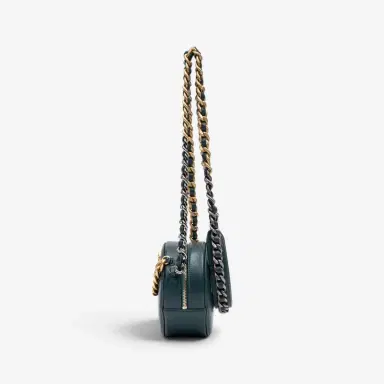 Chanel Chanel Dark Green Lambskin Leather Mini 19 Round Chain Clutch by The Solist | Thumbnail 4 Chanel Chanel Dark Green Lambskin Leather Mini 19 Round Chain Clutch by The Solist | Thumbnail 4