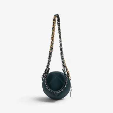 Chanel Chanel Dark Green Lambskin Leather Mini 19 Round Chain Clutch by The Solist | Thumbnail 5 Chanel Chanel Dark Green Lambskin Leather Mini 19 Round Chain Clutch by The Solist | Thumbnail 5