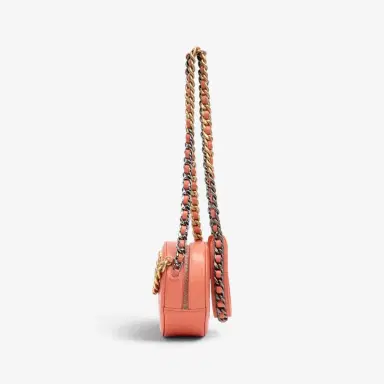 Chanel Chanel Pink Peach Lambskin Leather 19 Round Chain Mini Clutch by The Solist | Thumbnail 4 Chanel Chanel Pink Peach Lambskin Leather 19 Round Chain Mini Clutch by The Solist | Thumbnail 4