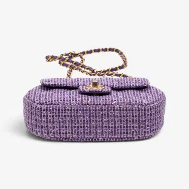 Chanel Chanel Purple Tweed Sequin Canvas Top Handle Flap Bag by The Solist | Thumbnail 6 Chanel Chanel Purple Tweed Sequin Canvas Top Handle Flap Bag by The Solist | Thumbnail 6