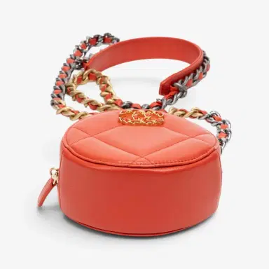 Chanel Chanel Red Lambskin 19 Round Mini Clutch by The Solist | Thumbnail 6 Chanel Chanel Red Lambskin 19 Round Mini Clutch by The Solist | Thumbnail 6