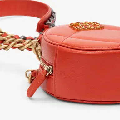 Chanel Chanel Red Lambskin 19 Round Mini Clutch by The Solist | Thumbnail 7 Chanel Chanel Red Lambskin 19 Round Mini Clutch by The Solist | Thumbnail 7