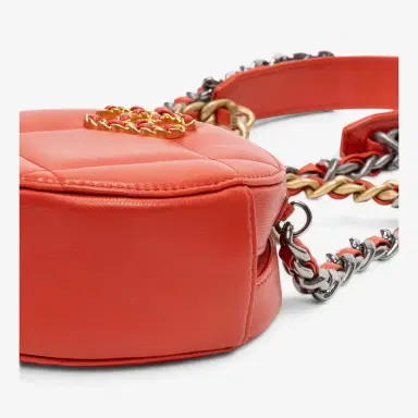 Chanel Chanel Red Lambskin 19 Round Mini Clutch by The Solist | Thumbnail 8 Chanel Chanel Red Lambskin 19 Round Mini Clutch by The Solist | Thumbnail 8
