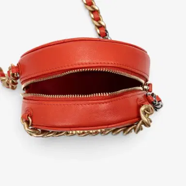 Chanel Chanel Red Lambskin 19 Round Mini Clutch by The Solist | Thumbnail 9 Chanel Chanel Red Lambskin 19 Round Mini Clutch by The Solist | Thumbnail 9