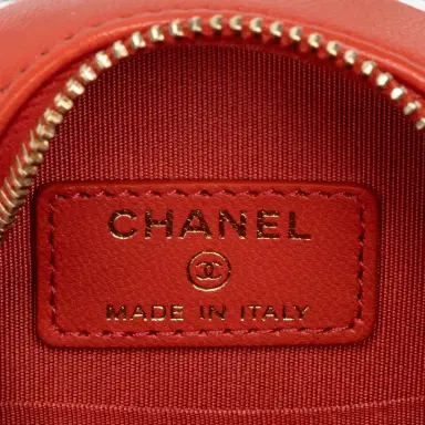Chanel Chanel Red Lambskin 19 Round Mini Clutch by The Solist | Thumbnail 10 Chanel Chanel Red Lambskin 19 Round Mini Clutch by The Solist | Thumbnail 10