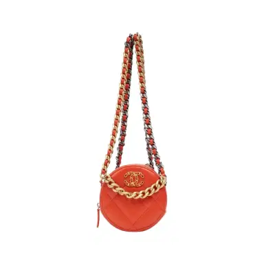 Chanel Chanel Red Lambskin 19 Round Mini Clutch by The Solist | Thumbnail 1 Chanel Chanel Red Lambskin 19 Round Mini Clutch by The Solist | Thumbnail 1