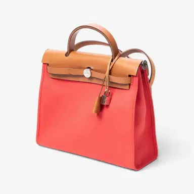 HERMÈS Hermès Herbag Zip Rouge Tomate Toile Officier Canvas Leather Bag by The Solist | Thumbnail 2 HERMÈS Hermès Herbag Zip Rouge Tomate Toile Officier Canvas Leather Bag by The Solist | Thumbnail 2