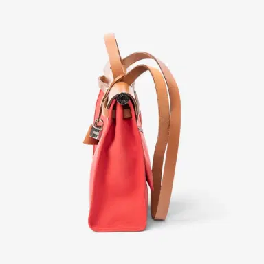 HERMÈS Hermès Herbag Zip Rouge Tomate Toile Officier Canvas Leather Bag by The Solist | Thumbnail 4 HERMÈS Hermès Herbag Zip Rouge Tomate Toile Officier Canvas Leather Bag by The Solist | Thumbnail 4