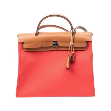 HERMÈS Hermès Herbag Zip Rouge Tomate Toile Officier Canvas Leather Bag by The Solist | Thumbnail 1 HERMÈS Hermès Herbag Zip Rouge Tomate Toile Officier Canvas Leather Bag by The Solist | Thumbnail 1