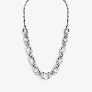 JAI JAI Graduated Statement Link Sterling Silver Necklace by The Solist | Thumbnail 2 JAI JAI Graduated Statement Link Sterling Silver Necklace by The Solist | Thumbnail 2