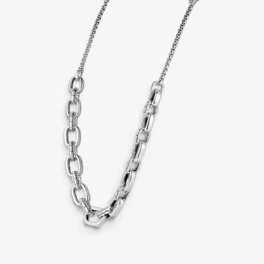 JAI JAI Graduated Statement Link Sterling Silver Necklace by The Solist | Thumbnail 3 JAI JAI Graduated Statement Link Sterling Silver Necklace by The Solist | Thumbnail 3