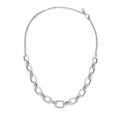 JAI JAI Graduated Statement Link Sterling Silver Necklace by The Solist | Thumbnail 1 JAI JAI Graduated Statement Link Sterling Silver Necklace by The Solist | Thumbnail 1