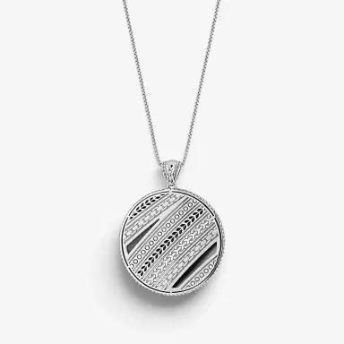 JAI JAI Master Artisan Sterling Silver Disk Pendant Necklace by The Solist | Thumbnail 4 JAI JAI Master Artisan Sterling Silver Disk Pendant Necklace by The Solist | Thumbnail 4