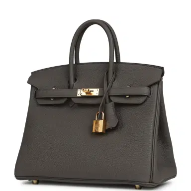 HERMÈS Hermes Birkin 25 Etain Togo Gold Hardware | Thumbnail 5 HERMÈS Hermes Birkin 25 Etain Togo Gold Hardware | Thumbnail 5