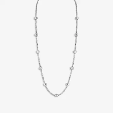JAI JAI Sterling Silver Hammered Bead Box Chain Necklace by The Solist | Thumbnail 2 JAI JAI Sterling Silver Hammered Bead Box Chain Necklace by The Solist | Thumbnail 2