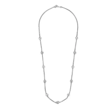 JAI JAI Sterling Silver Hammered Bead Box Chain Necklace by The Solist | Thumbnail 1 JAI JAI Sterling Silver Hammered Bead Box Chain Necklace by The Solist | Thumbnail 1