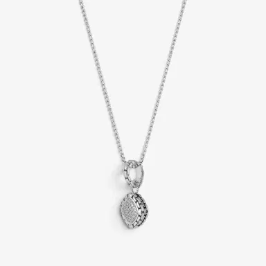 JAI JAI Sterling Silver Pave Diamond Cushion Pendant Necklace by The Solist | Thumbnail 3 JAI JAI Sterling Silver Pave Diamond Cushion Pendant Necklace by The Solist | Thumbnail 3