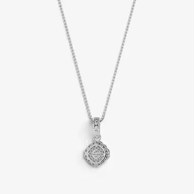 JAI JAI Sterling Silver Pave Diamond Cushion Pendant Necklace by The Solist | Thumbnail 4 JAI JAI Sterling Silver Pave Diamond Cushion Pendant Necklace by The Solist | Thumbnail 4