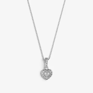 JAI JAI Sterling Silver Pave Diamond Heart Pendant Necklace by The Solist | Thumbnail 3 JAI JAI Sterling Silver Pave Diamond Heart Pendant Necklace by The Solist | Thumbnail 3