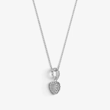 JAI JAI Sterling Silver Pave Diamond Heart Pendant Necklace by The Solist | Thumbnail 4 JAI JAI Sterling Silver Pave Diamond Heart Pendant Necklace by The Solist | Thumbnail 4