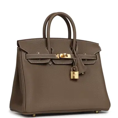 HERMÈS Hermes Birkin 25 Etoupe Togo Gold Hardware | Thumbnail 2 HERMÈS Hermes Birkin 25 Etoupe Togo Gold Hardware | Thumbnail 2