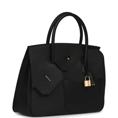 HERMÈS Hermes Birkin 30 En Desordre Black Togo and Swift Gold Hardware | Thumbnail 2 HERMÈS Hermes Birkin 30 En Desordre Black Togo and Swift Gold Hardware | Thumbnail 2
