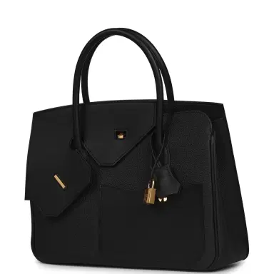 HERMÈS Hermes Birkin 30 En Desordre Black Togo and Swift Gold Hardware | Thumbnail 6 HERMÈS Hermes Birkin 30 En Desordre Black Togo and Swift Gold Hardware | Thumbnail 6