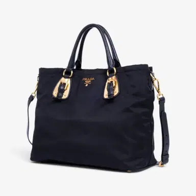 Prada Prada Black Nylon Canvas Leather Crossbody Tote Bag by The Solist | Thumbnail 2 Prada Prada Black Nylon Canvas Leather Crossbody Tote Bag by The Solist | Thumbnail 2