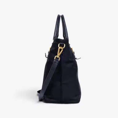 Prada Prada Black Nylon Canvas Leather Crossbody Tote Bag by The Solist | Thumbnail 4 Prada Prada Black Nylon Canvas Leather Crossbody Tote Bag by The Solist | Thumbnail 4
