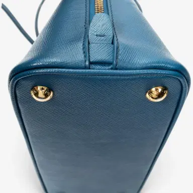 Prada Prada Blue Saffiano Leather Small Zip Promenade Bag by The Solist | Thumbnail 7 Prada Prada Blue Saffiano Leather Small Zip Promenade Bag by The Solist | Thumbnail 7