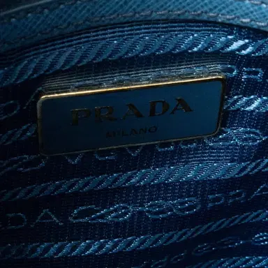 Prada Prada Blue Saffiano Leather Small Zip Promenade Bag by The Solist | Thumbnail 9 Prada Prada Blue Saffiano Leather Small Zip Promenade Bag by The Solist | Thumbnail 9