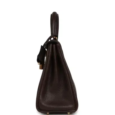 HERMÈS Hermes Kelly Retourne 25 Ebene Barenia Faubourg Gold Hardware | Thumbnail 3 HERMÈS Hermes Kelly Retourne 25 Ebene Barenia Faubourg Gold Hardware | Thumbnail 3