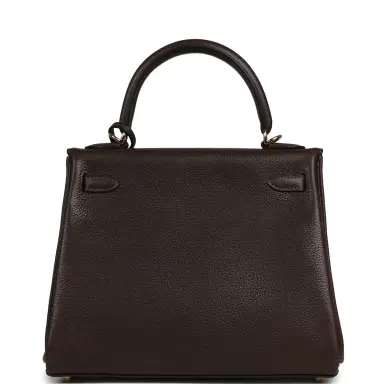 HERMÈS Hermes Kelly Retourne 25 Ebene Barenia Faubourg Gold Hardware | Thumbnail 4 HERMÈS Hermes Kelly Retourne 25 Ebene Barenia Faubourg Gold Hardware | Thumbnail 4