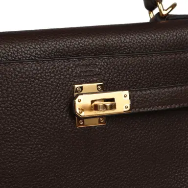 HERMÈS Hermes Kelly Retourne 25 Ebene Barenia Faubourg Gold Hardware | Thumbnail 7 HERMÈS Hermes Kelly Retourne 25 Ebene Barenia Faubourg Gold Hardware | Thumbnail 7