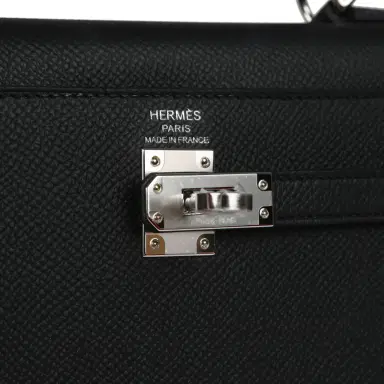 HERMÈS Hermes Kelly Sellier 25 Black Epsom Palladium Hardware | Thumbnail 7 HERMÈS Hermes Kelly Sellier 25 Black Epsom Palladium Hardware | Thumbnail 7
