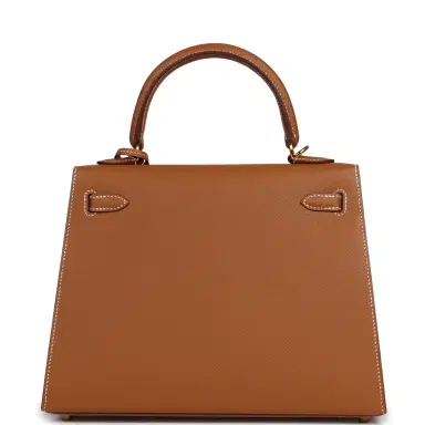 HERMÈS Hermes Kelly Sellier 25 Gold Epsom Gold Hardware | Thumbnail 3 HERMÈS Hermes Kelly Sellier 25 Gold Epsom Gold Hardware | Thumbnail 3