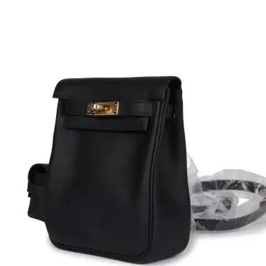 HERMÈS Hermes Mini Kelly Jump Backpack Black Swift Gold Hardware | Thumbnail 5 HERMÈS Hermes Mini Kelly Jump Backpack Black Swift Gold Hardware | Thumbnail 5