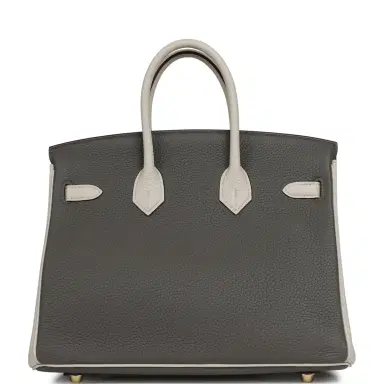 HERMÈS Hermes Special Order (HSS) Birkin 25 Etain, Craie Togo Brushed Gold Hardware | Thumbnail 4 HERMÈS Hermes Special Order (HSS) Birkin 25 Etain, Craie Togo Brushed Gold Hardware | Thumbnail 4
