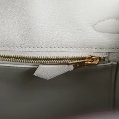 HERMÈS Hermes Special Order (HSS) Birkin 25 Etain, Craie Togo Brushed Gold Hardware | Thumbnail 8 HERMÈS Hermes Special Order (HSS) Birkin 25 Etain, Craie Togo Brushed Gold Hardware | Thumbnail 8