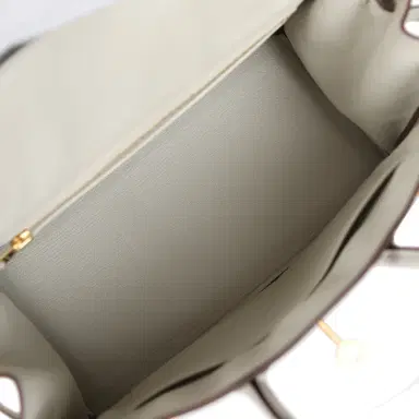 HERMÈS Hermes Special Order (HSS) Birkin 25 Etain, Craie Togo Brushed Gold Hardware | Thumbnail 9 HERMÈS Hermes Special Order (HSS) Birkin 25 Etain, Craie Togo Brushed Gold Hardware | Thumbnail 9